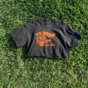 black cropped brandy melville tee!